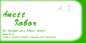 anett kobor business card